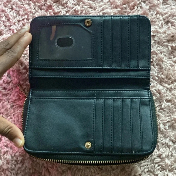 Black Faux Leather Wristlet - Picture 2 of 5